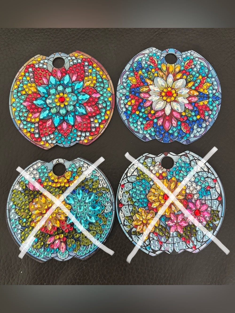Hand Crafted Stained Glass Design Travel Mug Lid Cover - Pick 2 (sealed)